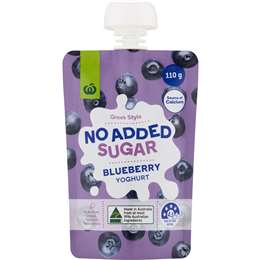Woolworths No Added Sugar Greek Style Blueberry Yoghurt
