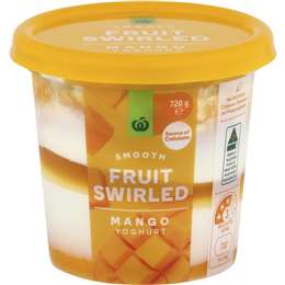 Woolworths Fruit Swirled Mango Yoghurt