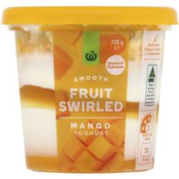 Woolworths Fruit Swirled Mango Yoghurt