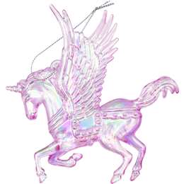 Christmas Fairytale Pegasus Decoration Pink