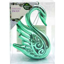 Christmas Fairytale Swan Decoration Green