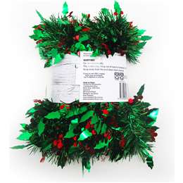 Christmas Decoration 4 Metre  Tinsel Green