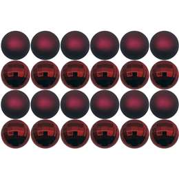 Christmas Decoration Traditional 30mm Baubles Red