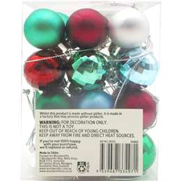 Christmas Baubles 30mm Mixed 