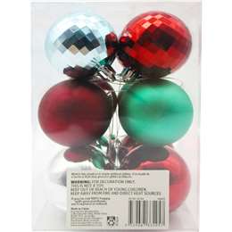 Christmas Baubles 60mm Mixed 