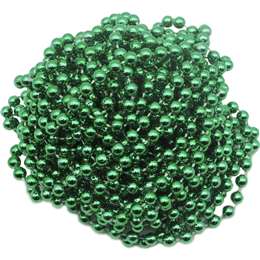Christmas Decoration 8 Metre Beaded Garland Green