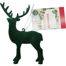 Christmas Traditional Reindeer Decoration Green