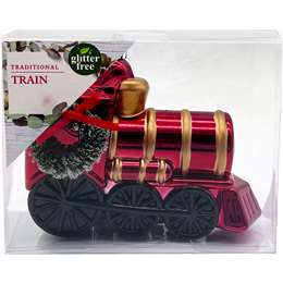 Christmas Traditional Train Decoration Red