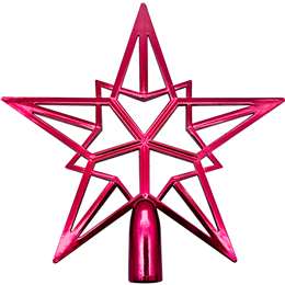 Christmas Tree Top Star Red