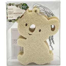 Christmas Decoration Felt Koala Cream 