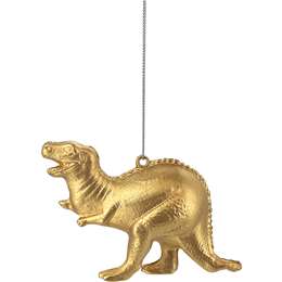 Christmas Decoration Animals T-rex Gold 