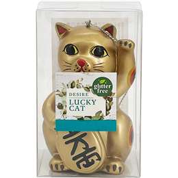 Christmas Decoration Lucky Cat Gold 