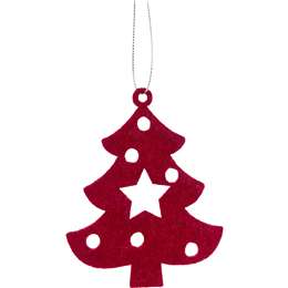 Christmas Decoration Traditional Felt Tree Red