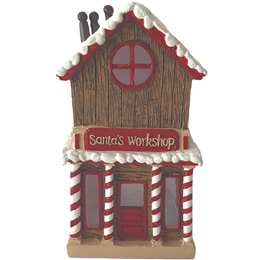 Mirabella Christmas Battery Operated Santa's Workshop Fairy House