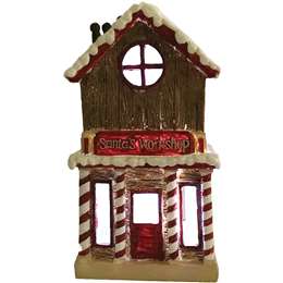 Mirabella Christmas Battery Operated Santa's Workshop Fairy House