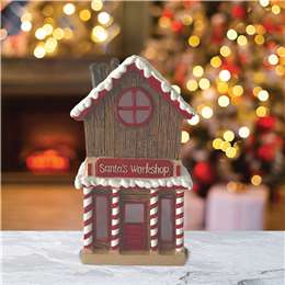 Mirabella Christmas Battery Operated Santa's Workshop Fairy House