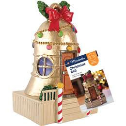 Mirabella Christmas Battery Operated Gold Bell Fairy House