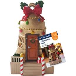 Mirabella Christmas Battery Operated Gold Bell Fairy House