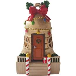 Mirabella Christmas Battery Operated Gold Bell Fairy House