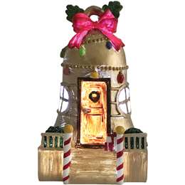 Mirabella Christmas Battery Operated Gold Bell Fairy House