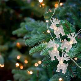 Mirabella Christmas Battery Operated 24 Reindeer String Lights 2.3m