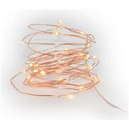 Mirabella Christmas Battery Operated 35 Copper Wire Lights 3.4m