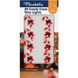 Mirabella Christmas Battery Operated 20 Snowflake Wire Lights 1.9m