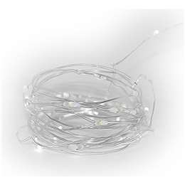Mirabella Christmas Battery Operated 35 Silver Wire Lights 3.4m