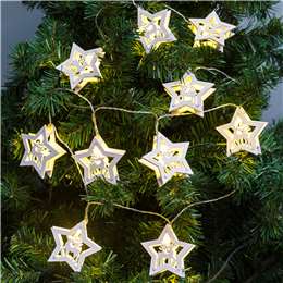 Mirabella Reindeer Star String Lights 