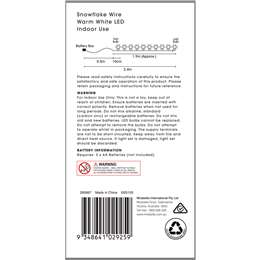 Mirabella Christmas Battery Operated 35 Silver Wire Lights 1.9m