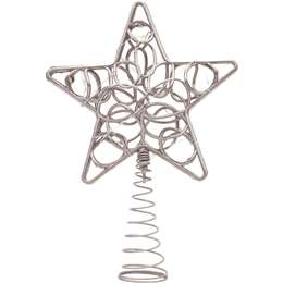 Christmas Deluxe Tree Star Battery Operated Silver