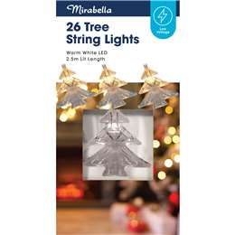 Mirabella Christmas Mains Powered 26 Tree String Lights 2.5m