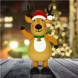 Mirabella Christmas Wobbling Metal Reindeer