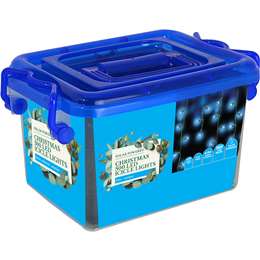 Christmas Solar Powered 500 Led Icicle Lights Outdoor Blue 6.9m