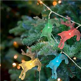 Mirabella Christmas Mains Powered 26 Reindeer String Lights 2.5m