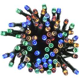 Christmas Solar Powered 200 Led Fairy Lights Outdoor Multi 19.9m