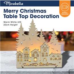 Mirabella Light Up Table Top Decoration Merry Christmas