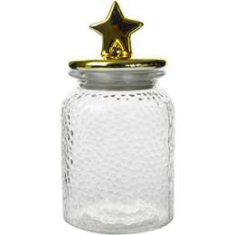 Christmas Star Glass Jar Large 880ml