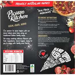 Picasso Kitchen Stone Baked Pizza Double Pepperoni