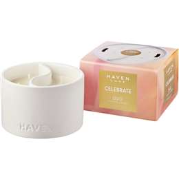 Haven Luxe Duo Celebrate Peaches & Cream Soy Blend Candle
