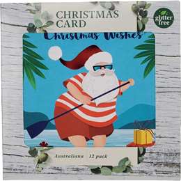 Christmas Cards Square Australiana 12 Pack