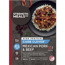 Strength Meals Co Carb Clever Mexican Pork & Beef