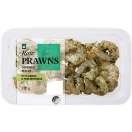 Woolworths Raw Prawns With Garlic & Herb Marinade