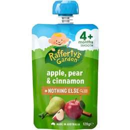 Rafferty's Garden Baby Food Pouch Apple Pear & Cinnamon 4+ Months