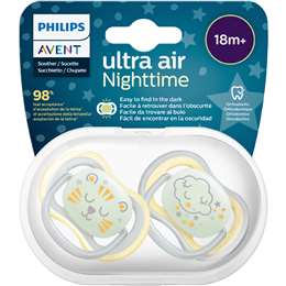 Philips Avent Ultra Air Nighttime Soother 18m+ 2 pack