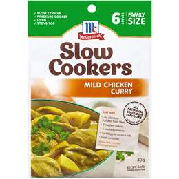 Mccormicks Slow Cookers Mild Chicken Curry 40g | Woolworths