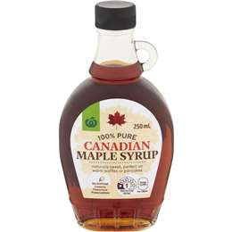 Woolworths 100% Canadian Maple Syrup 250mL