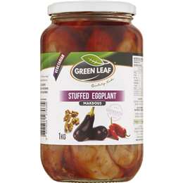 Green Leaf Stuffed Eggplant Makdous 