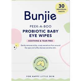Bunjie Probiotic Baby Eye Wipes Soothing & Tear-Free