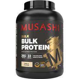 Musashi Bulk Protein Powder Vanilla Milkshake Flavour 2kg